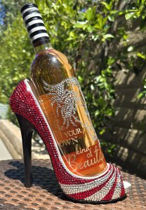Stiletto Wine Holder with Austrian Crystal Rhinestone